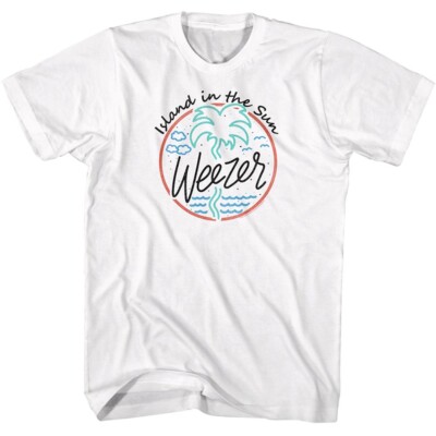 Weezer Island In The Sun Tropical Paradise Palm Men's T Shirt Rock Music Merch
