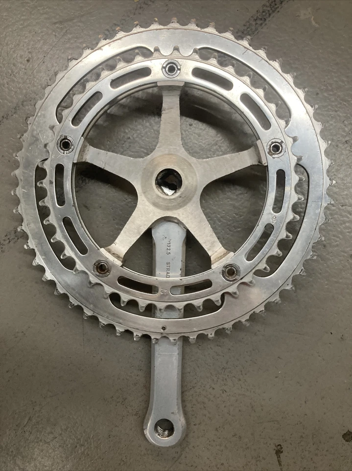 Vintage Campagnolo Strada manivela dupla direita estrada recorde super 172.5 lado direito - Imagem 4 de 4