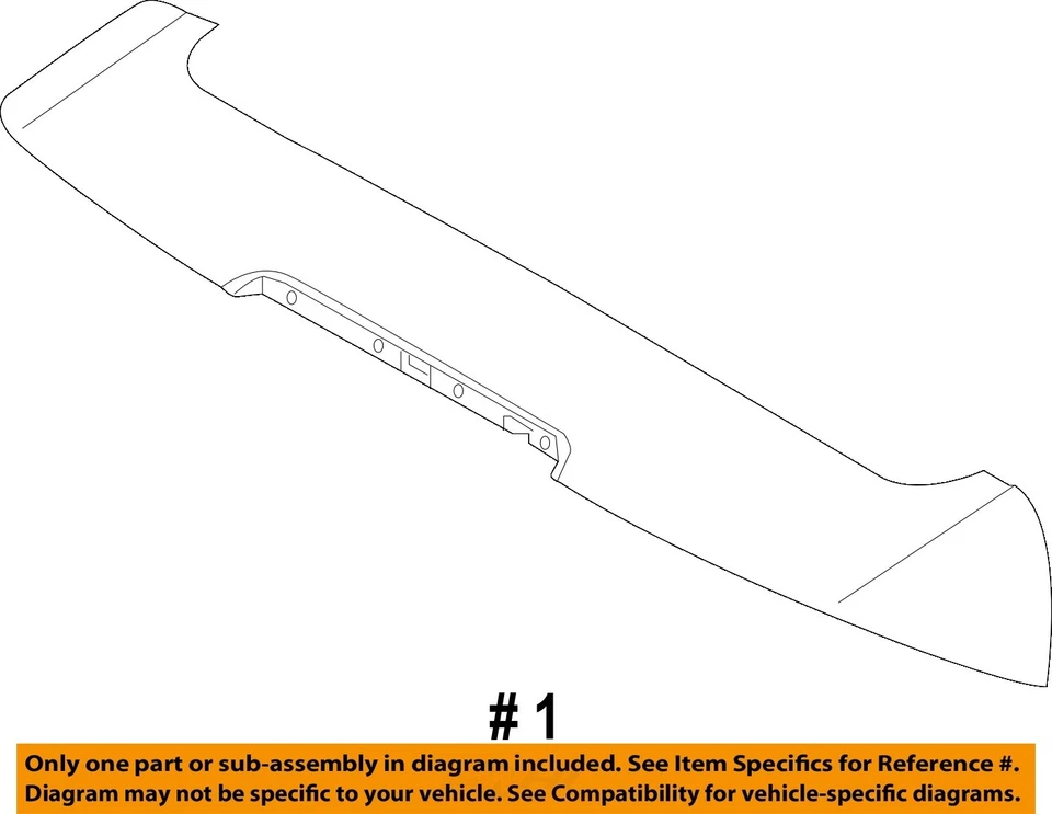 Used Rear Spoiler fits: 2018 Kia Sorento high mounted stop lamp Rear Grade A Foto 4 de 4