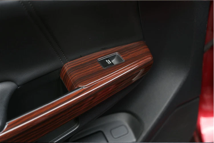 Interruptor de elevación de ventana de madera roja para Honda Accord Crosstour 08-2013 botón cubierta embellecedor Foto 4 de 4