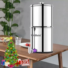 Gravity-fed Water Filter Countertop Water Purification System 2.25G, 3-Stages