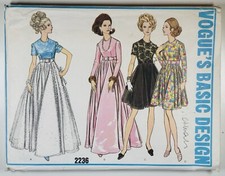 60er Jahre Original Vintage Vogue 2236 Schnit...