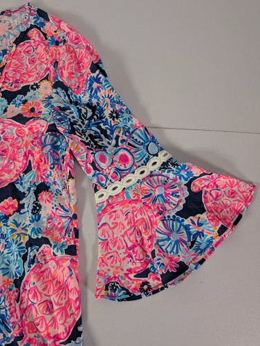Lilly Pulitzer Tunic Top Women's Medium Hollie Pink Oasis Shell Me You Love Me - 第 8/14 張圖片