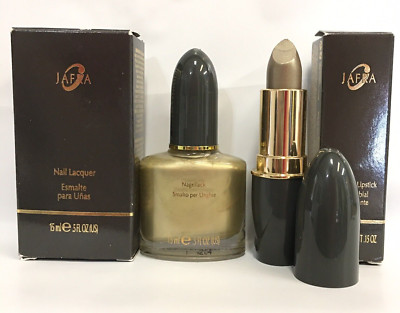 Jafra Treatment Lipstick Nail Lacquer Polish Champagne Combo 2pc Set New in Box