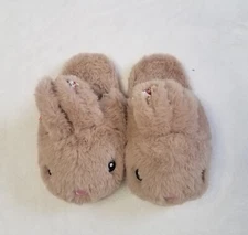 Bunny rabbit SHOES slippers toddler size 10 with elastic brown