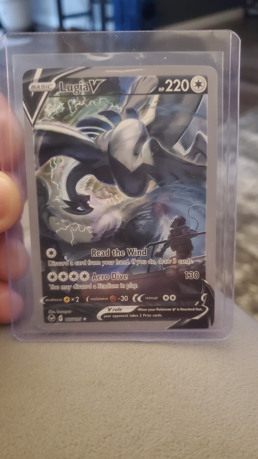 pokemon silver tempest lugia v 186/195