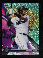 2021 Topps Finest Aqua Shimmer Refractor /175 Lewin Diaz #56 0d44