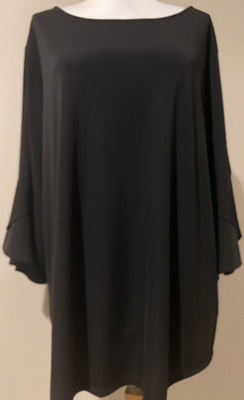 TALBOTS Womens Solid Black Blouse Shirt Top - Sz 2X