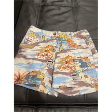 Boden Beige Shorts with Orange Trim Sz 2