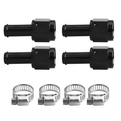 4PCS AN6 Swivel to 3/8'' Hose Barb Fitting Adapter for Oil Fuel Line Aluminum
