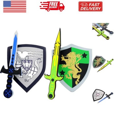 Sword and Shield Play Set | Unique Design | Foam Weapons | Kids Play Knights ...