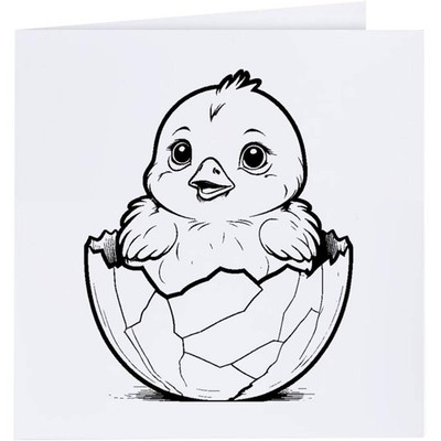 Grußkarten ''Brütendes Kükenbaby'' (GC061515)