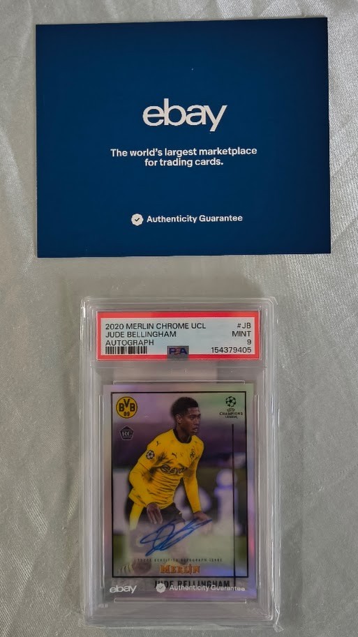 🪙2020 Merlin Chrome UCL Jude Bellingham Rookie Auto PSA 9 MINT RC Autograph #JB view 3
