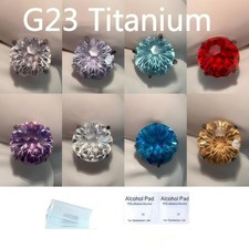 G23 Titanium 6mm Firework Cut CZ Prong Set Ca...