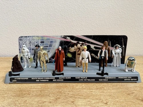 Kenner Star Wars 1978 First 12 Mail-Away Display Stand + COMPLETE FIGURES