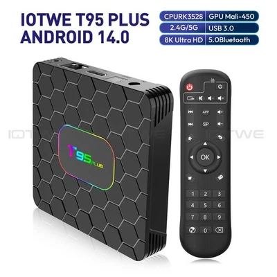 2026 Smart TV BOX Android14 4GB+128GB Dual WIFI Netzwerk Media Player USB BT5.0 - Bild 1 von 4