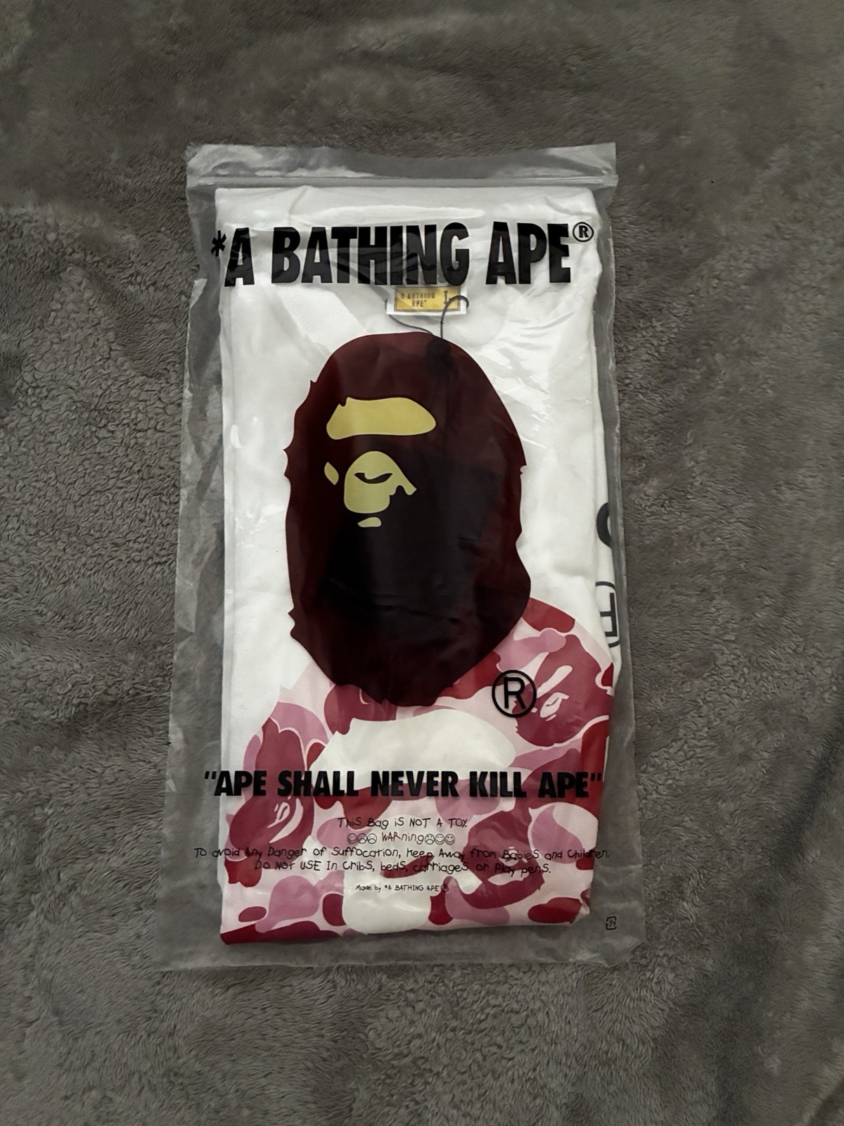 Bape White Pink Camo Graphic Tee Streetwear Essential