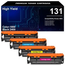 4 CRG 131 Color Toner Cartridge Set For Canon Imageclass MF8280 8230 7110