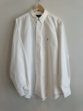 Ralph Lauren Yarmouth Oxford Shirt Men 17 1/2 36/37 White Button Down Polo