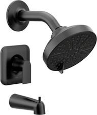 Moen Genta Tub And Shower Trim Kit Matte Black Single Handle Modern Posi-Temp