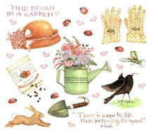 Susan Branch Garden Whimsy Scrapbook Stickers 1 Sheet