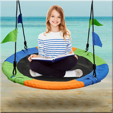 40" Tree Swing Round Saucer Seat Kids  Aadults Waterproof Hanging Rope 600lbs