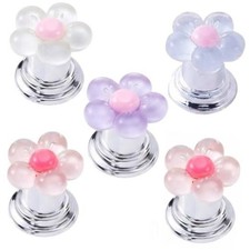 5Pcs Push Start Button Cover, Car Starter Button Cover, Cute Flower Car