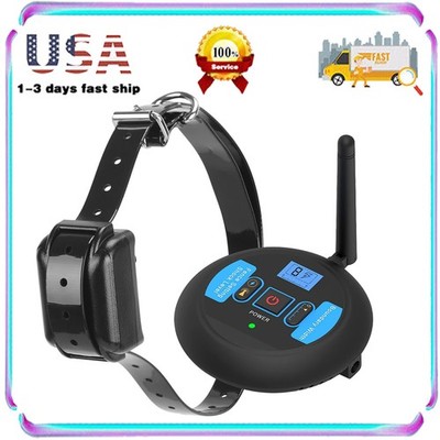 Wireless Electric Dog Fence Containment System W/ Training Collar For S/M/L Dogs