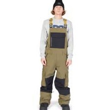 DC Men's Cargo in Olive and Black 45k snow bib Sz XL
