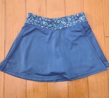 Girls Oshkosh Skirt Skort Blue Floral Woth Shorts Size 6/6X Spring Summer Cute