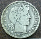 US 1902 Barber Half Dollar  **