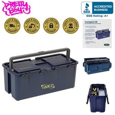Compact 20-Inch Tool Box with Removable Trays - 66 lb Capac ity, Lockable Design