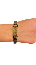 Christian Bracelet JESUS Stainless Steel Leather Unisex Faith Wristband-22cm