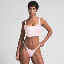 SKIMS Velvet Heart Corset Top Blush Pink
