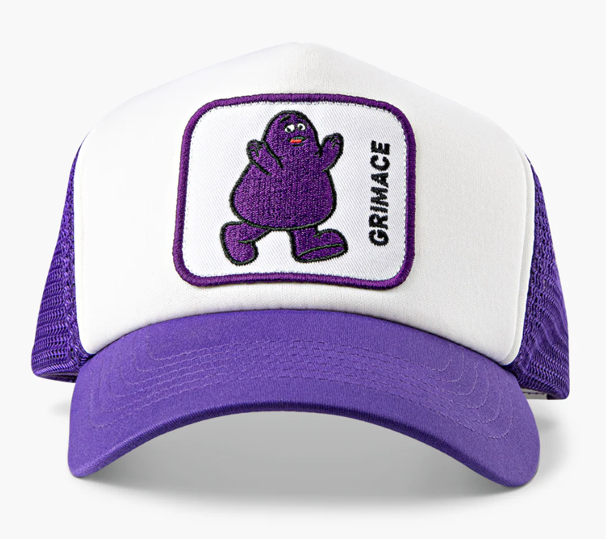McDonald's Grimace Patch Purple Trucker Cap Hat - NEW | eBay