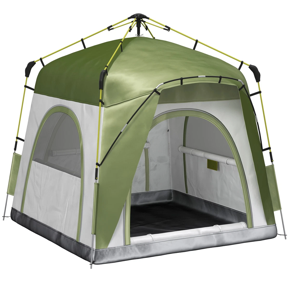 CAMPROS CP Tenda Da Campeggio Impermeabile 3 Persone - Facile Montaggio E Antivento (Blu, Leggera)