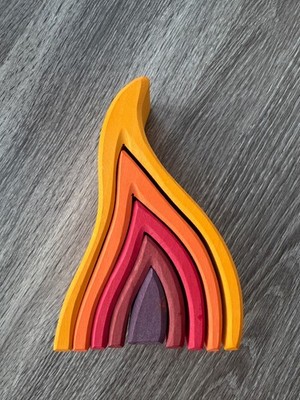 GRIMM'S  LARGE Fire Wooden Blocks, NEW!! hight 16 cm