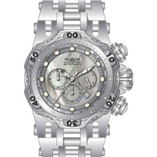 Invicta Men's Watch Fusion Quartz Chrono White Dial Silver Tone Bracelet 49169