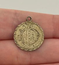 Antique 1885 Love Token Seated Liberty Dime Charm