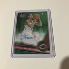 2023-24 Bowman U Chrome Prospects Auto Green 1st Trevon Brazile 20/99 Arkansas