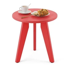 Outdoor Side Table, HDPE Outdoor Table, Small Round Side Table Weather 