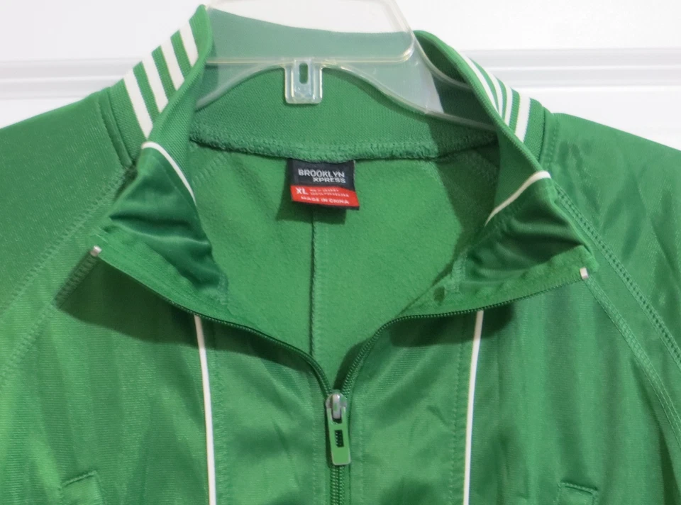 CHAQUETA DEPORTIVA de hombre marca Y2K Brooklyn Express cremallera completa verde XL Foto 2 de 4