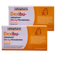 Dexibu 200mg 2x20St. bei Kopfschmerzen, Zahnschmerzen, Regelschmerzen