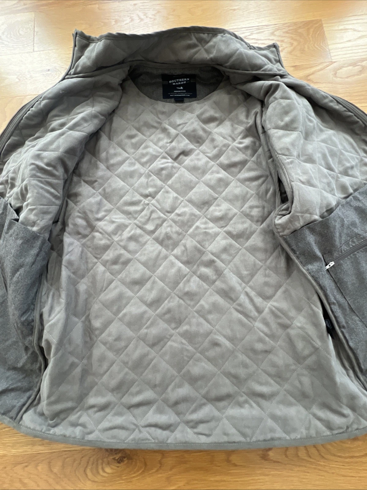 Southern Marsh Jacket Mens Ex Large Brown Quilted Full Zip Plaid Lined Outdoor - product detail image 8