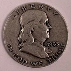 1953 Franklin Half Dollar D Mint 50c Cent Silver Coin