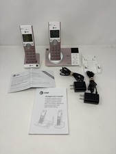 AT T CL82257 Rose Gold Cordless Phone System - 2 Handsets - Smart Call Blocker
