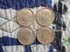 US Silver $.50 Kennedy Half Dollars 1964 Lot of 4 Coins