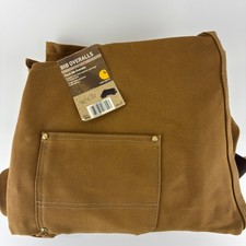 Carhartt Double Knees Duck Bibs Overalls Mens 46x30 R01 BRN Brown NWT NOS