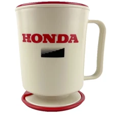 1980s Honda Racing Coffee Mug With Dash Clip Man Cave Decor Vintage NOS