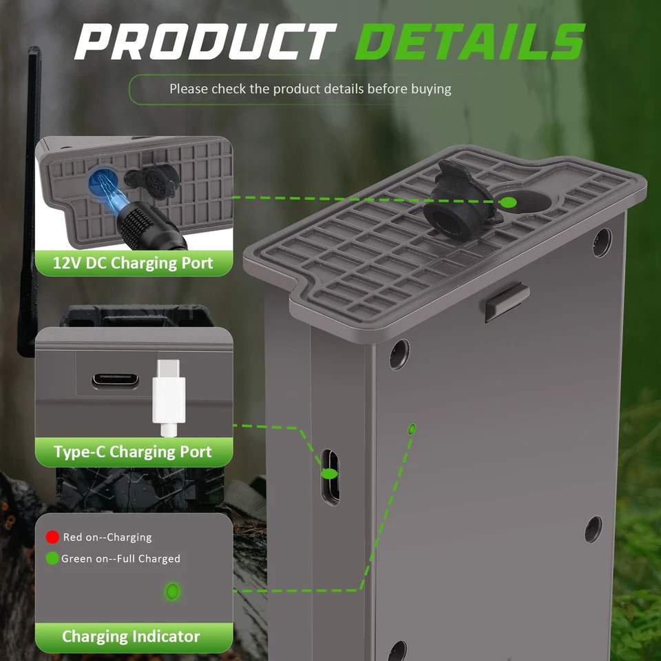2X Battery Replace for Tactacma Hunting Camera Reveal X Gen 3.0, 2.0, X Pro 3.0 - Image 2 of 4